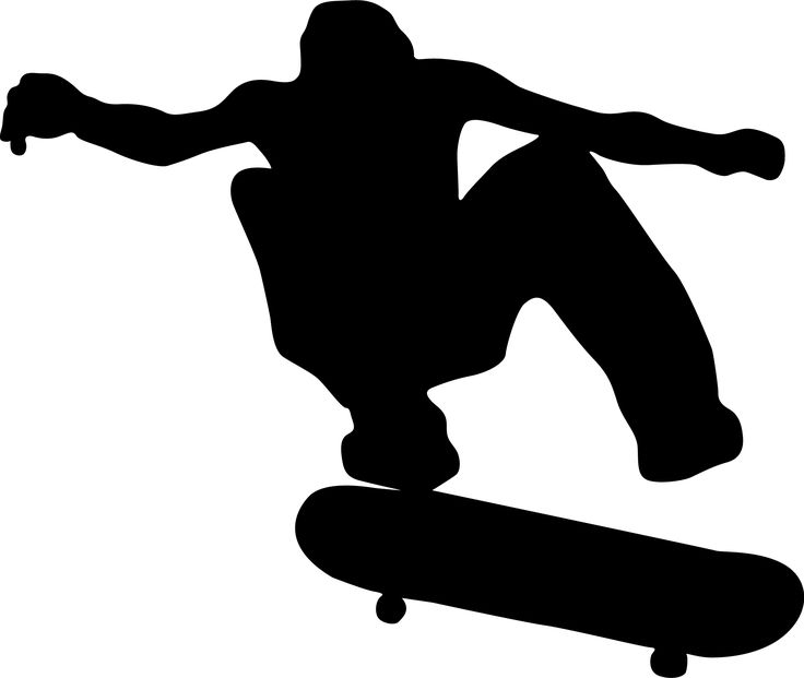 Silhouette skateboard clipart explore pictures