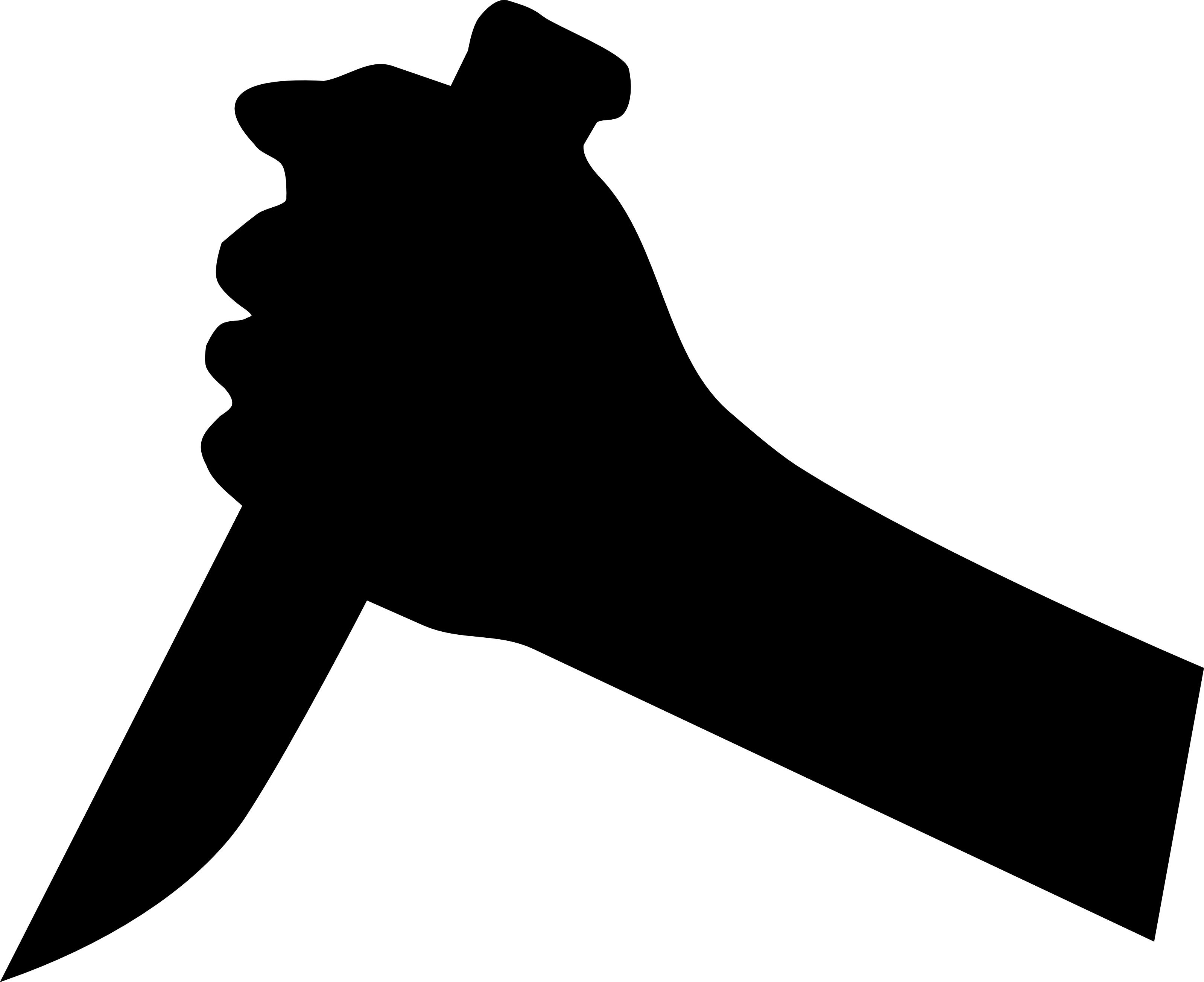 Silhouetted hand gripping knife free halloween clipart