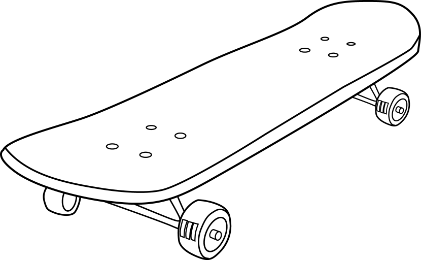 Skateboard clipart 2 clipartix