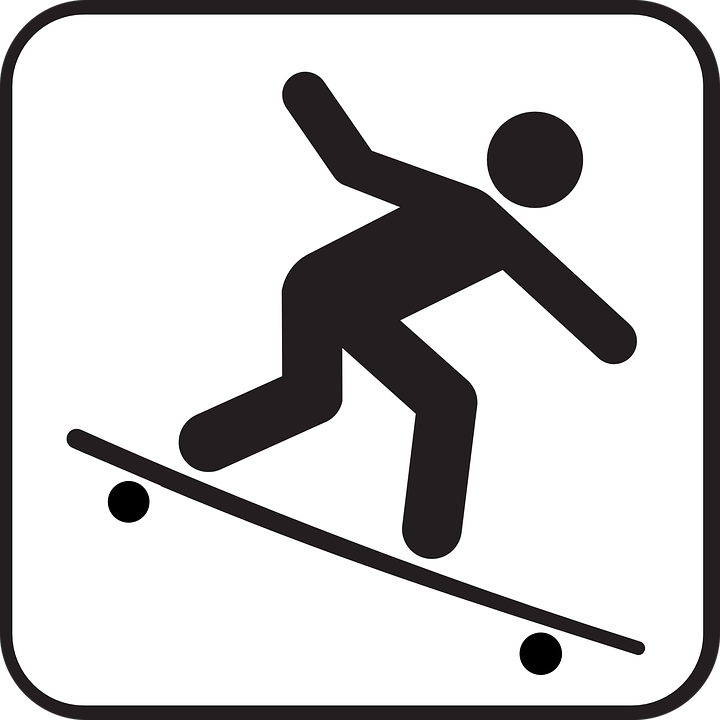 Skateboard free vector graphic skate board stickman stick figure clipart