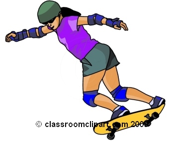 Skateboarding clipart 4rb