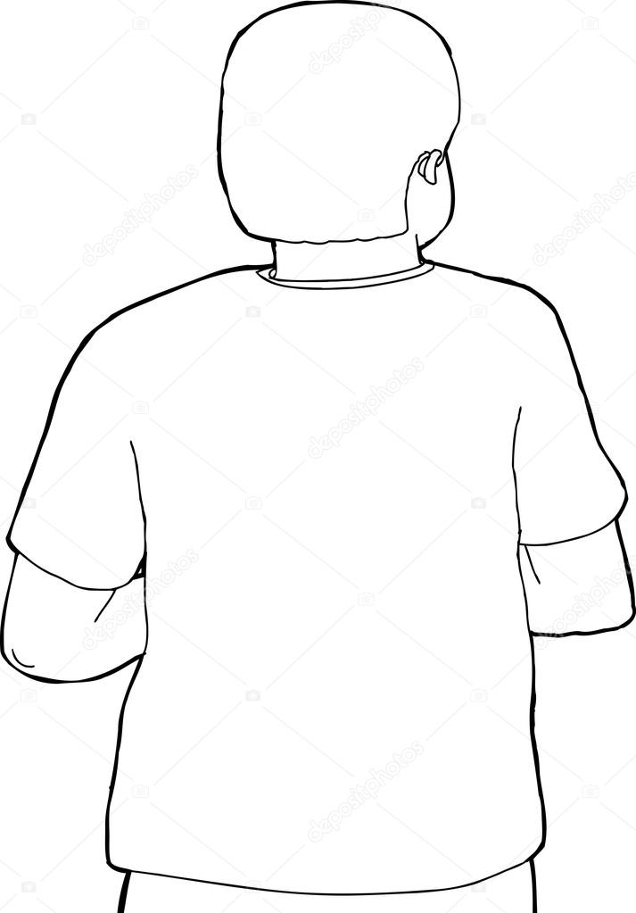 Back of person outline stock vector theblackrhino
