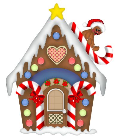 Christmas gingerbread house clipart