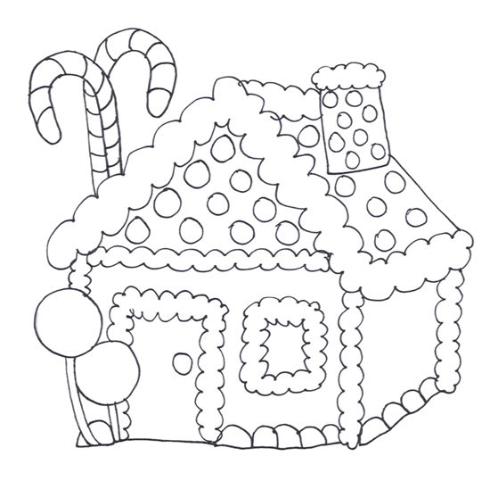 Coloring pages christmas gingerbread house loring point clip art