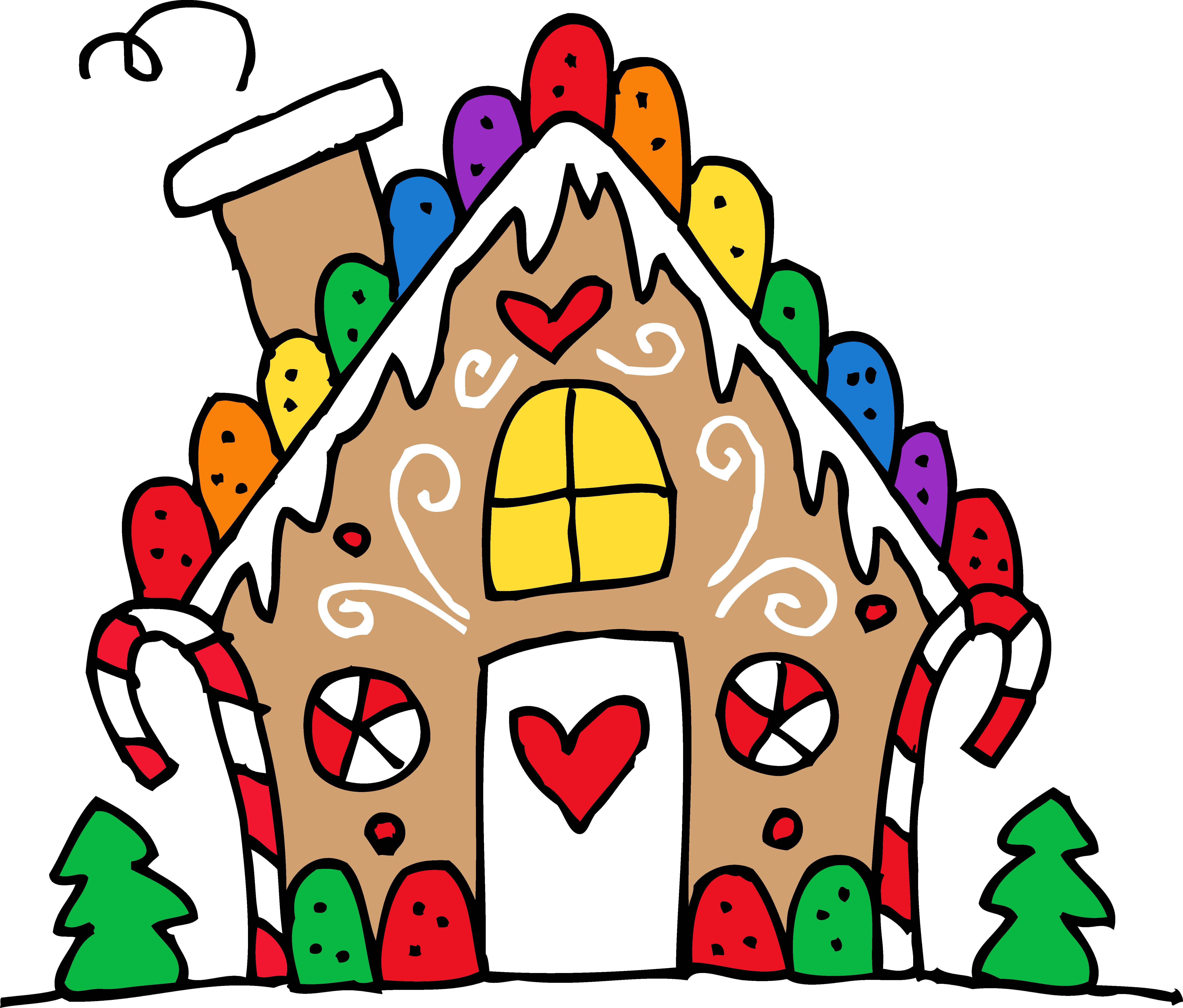 Cute gingerbread house clipart free clip art