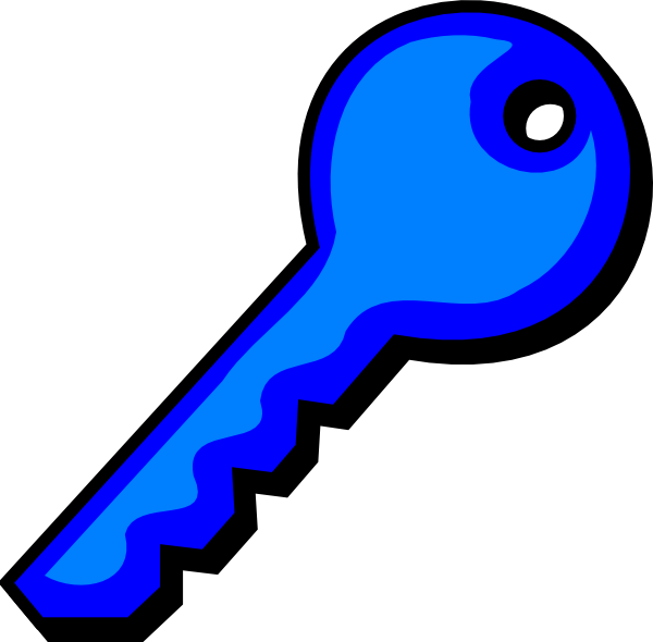 Dark blue key clip art at vector clip art