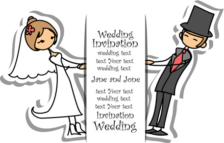 Free bride and groom vectors free vector download clip art