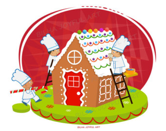 Gingerbread house clip art