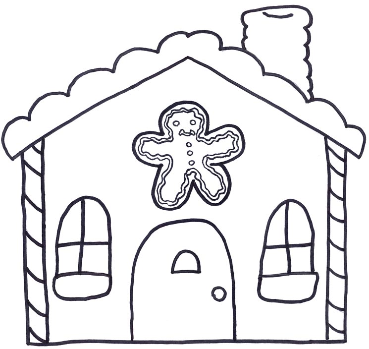Gingerbread house clipart black and white free clip art images