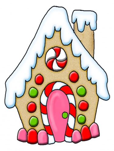 Gingerbread house clipart gingerbread house digital download