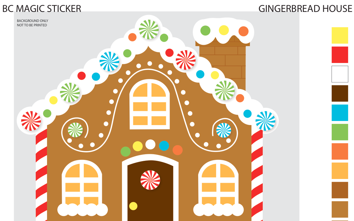 Gingerbread house house chimney clipart