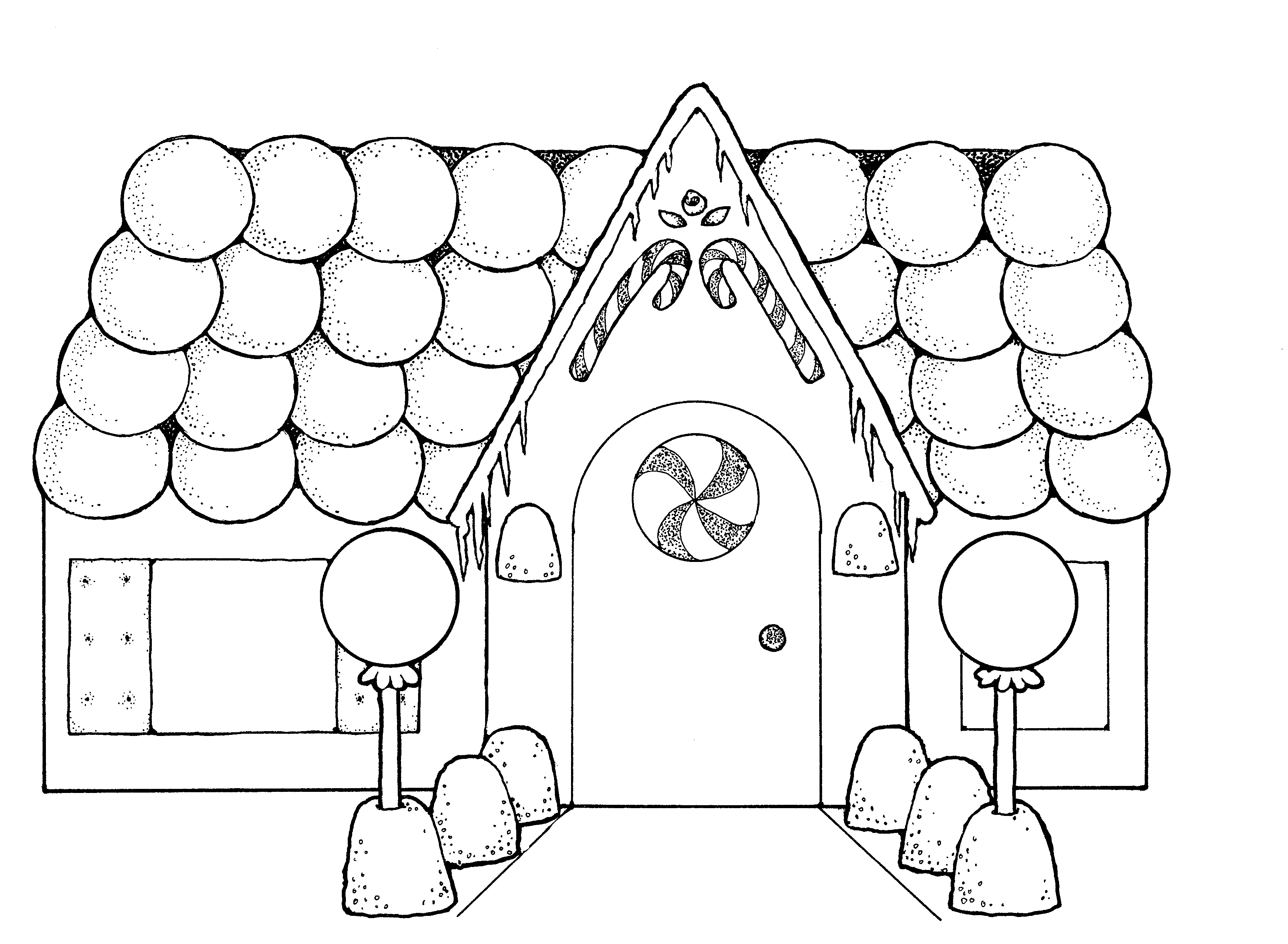 Gingerbread house house clipart printable