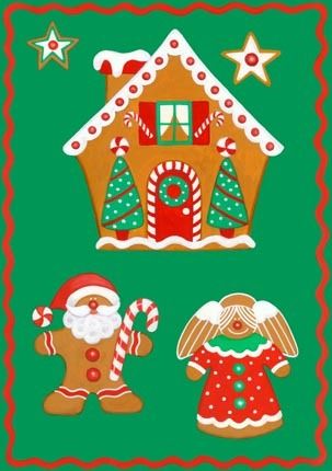 Gingerbread house images on christmas tree clipart