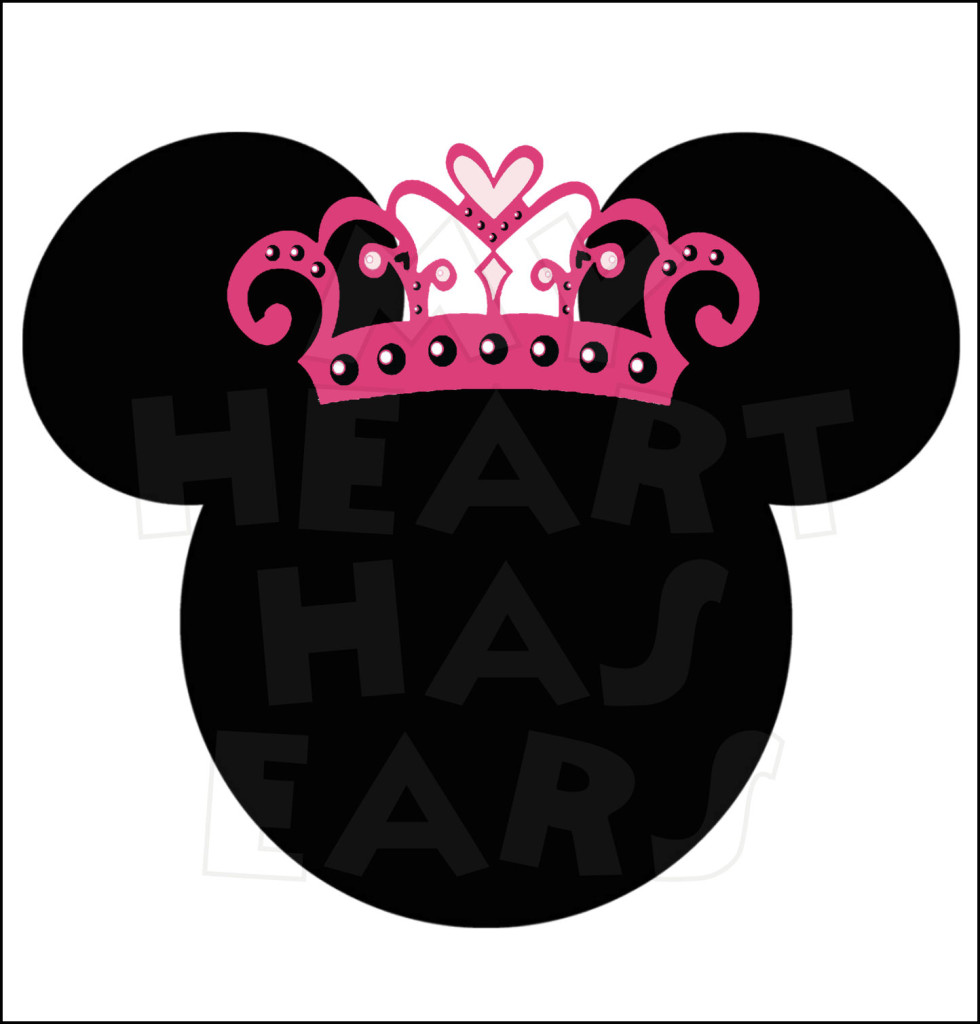 Minnie mouse head princess minnie mouse ears head instant download digital clip art
