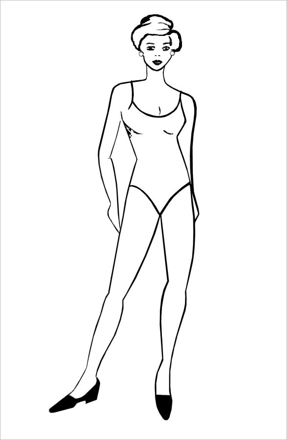 Person outline body outline templates free pdf formats download creative