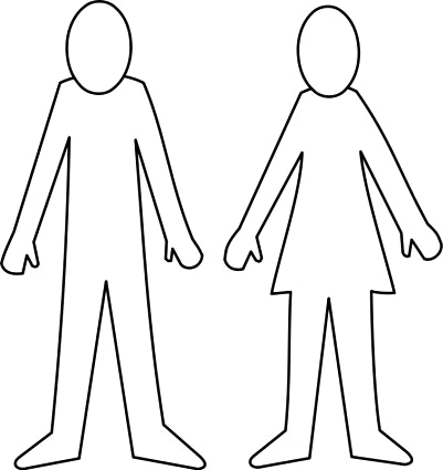 Person outline clipart 3