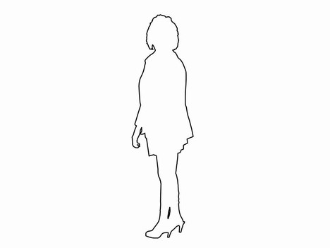 Person outline full length people silhouette outlines