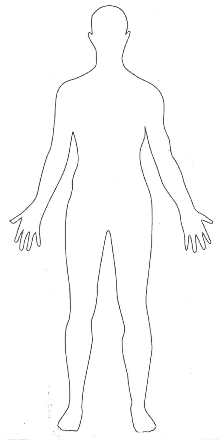 Person outline ideas on body template all