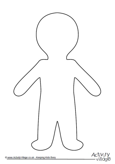 Person outline person template