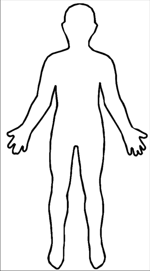 Person outline printable free download clip art