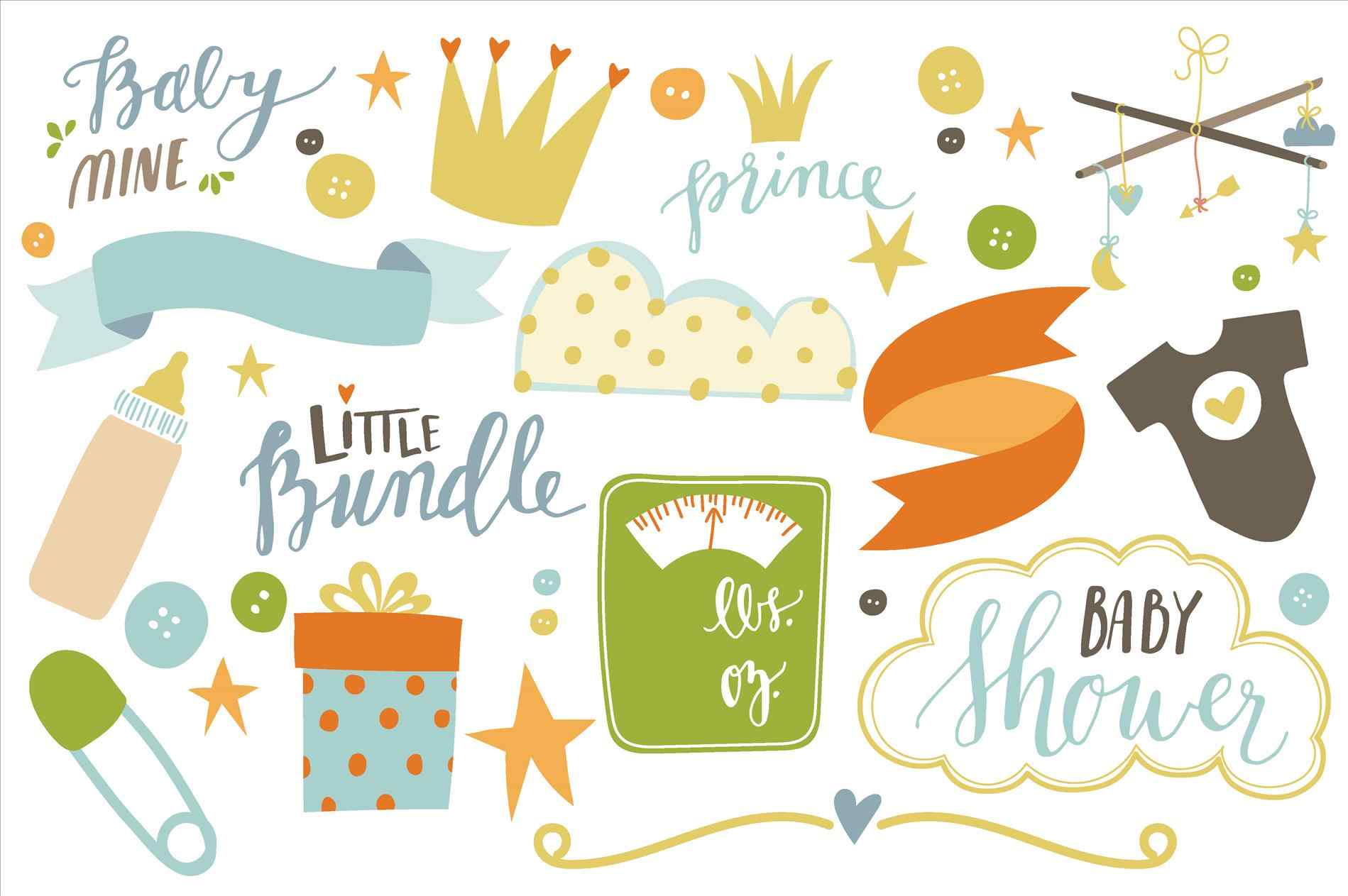 Borders clip art library free baby shower images