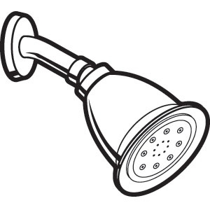 Shower head clipart black and white letters example