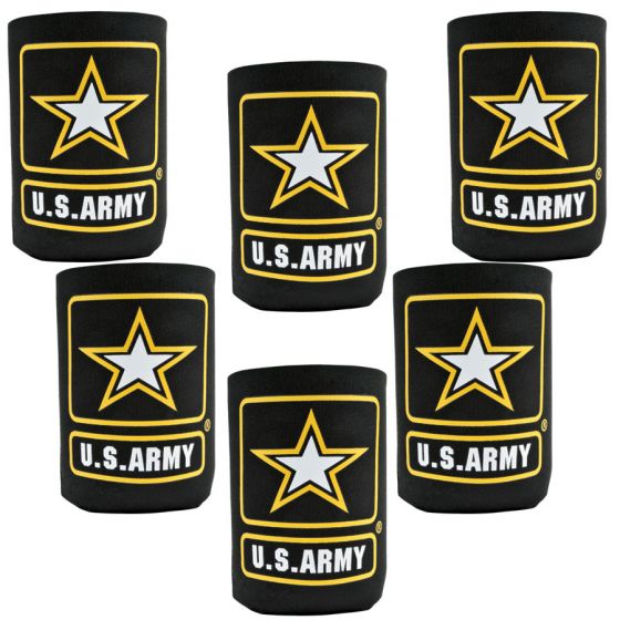 Army logo can koozie 6 pack medals of america jpg