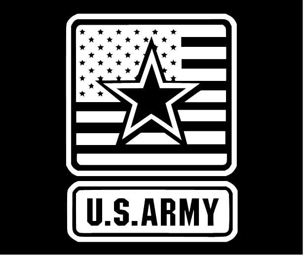 Army sticker the army logo with the american flag and large jpg