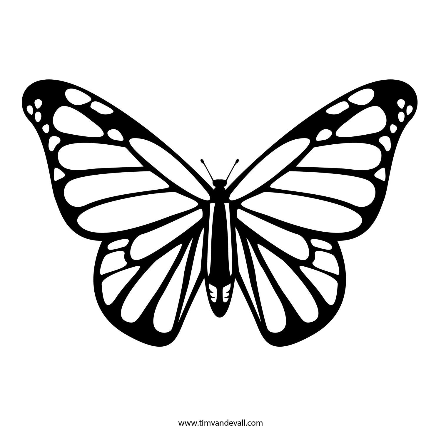 Butterfly black and white monarch butterfly clipart jpeg - Cliparting.com
