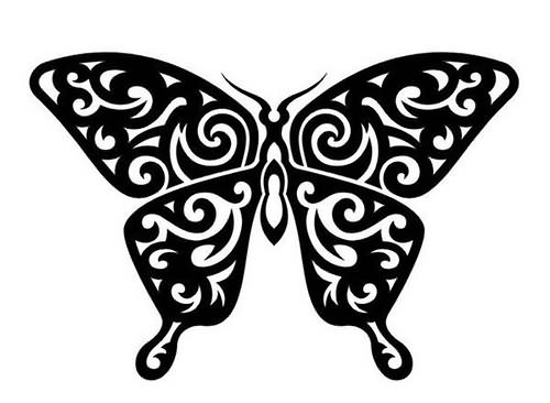 butterfly black Black and white butterfly tattoo jpg