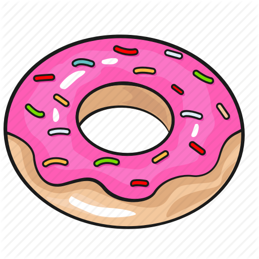 Cartoon donut doughnut line set template icon icon search png