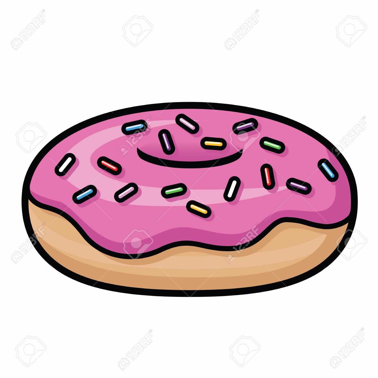 cartoon donut Doughnut clipart cartoon pencil and inlor doughnut jpg