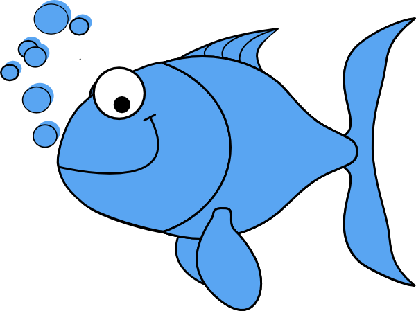 cartoon fish Light blue fish clip art at vector clip art png