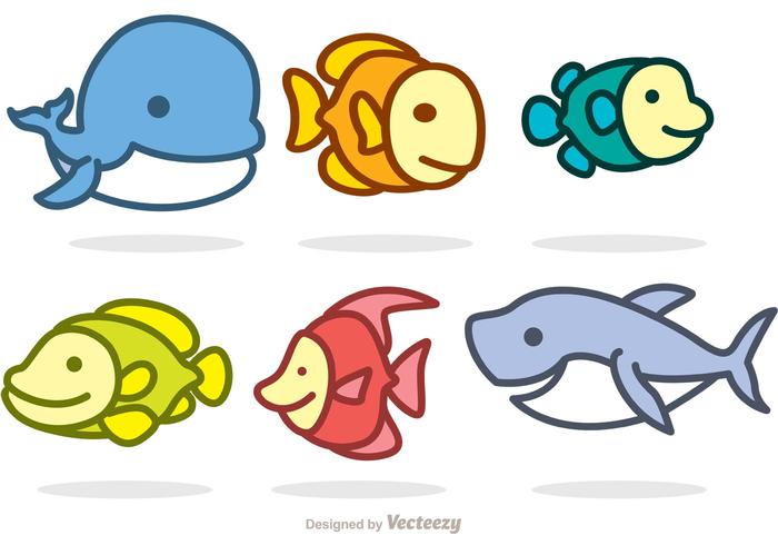 Cartoon fish free vector art downloads jpg