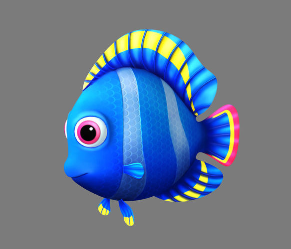 Cartoon fish rigged animated 3d model cgtrader jpg