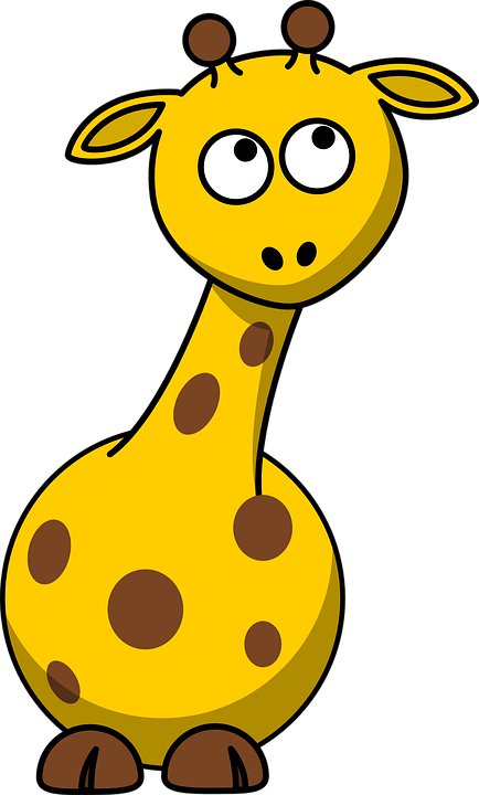 cartoon giraffe Free vector graphic baby giraffe cute cartoon funny png