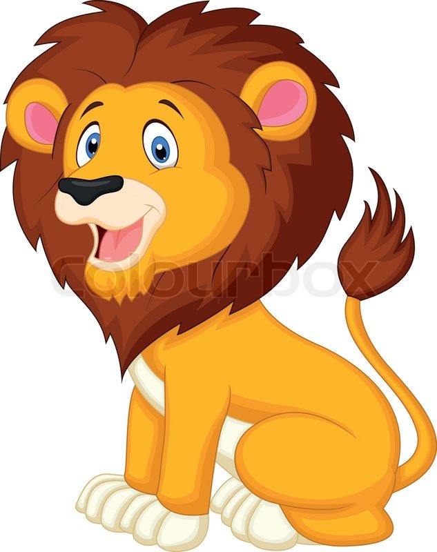 cartoon lion Vector cute lion cartoon stock lour jpg 2