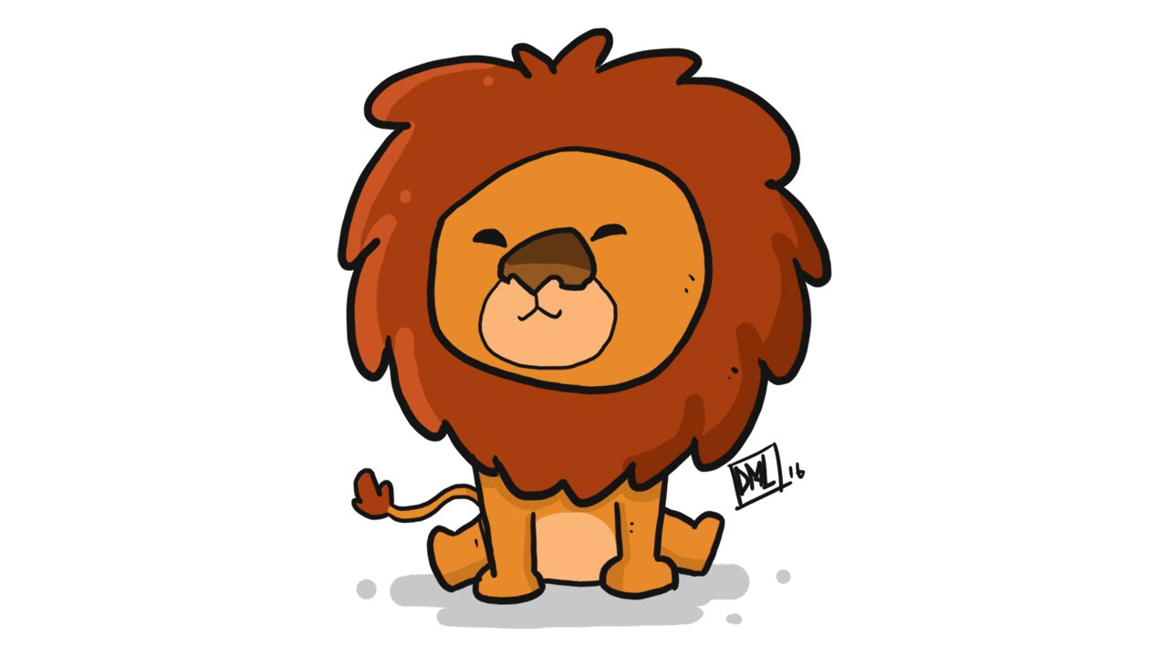 cartoon lion Draw how to draw a cute lion doodle character youtube jpg