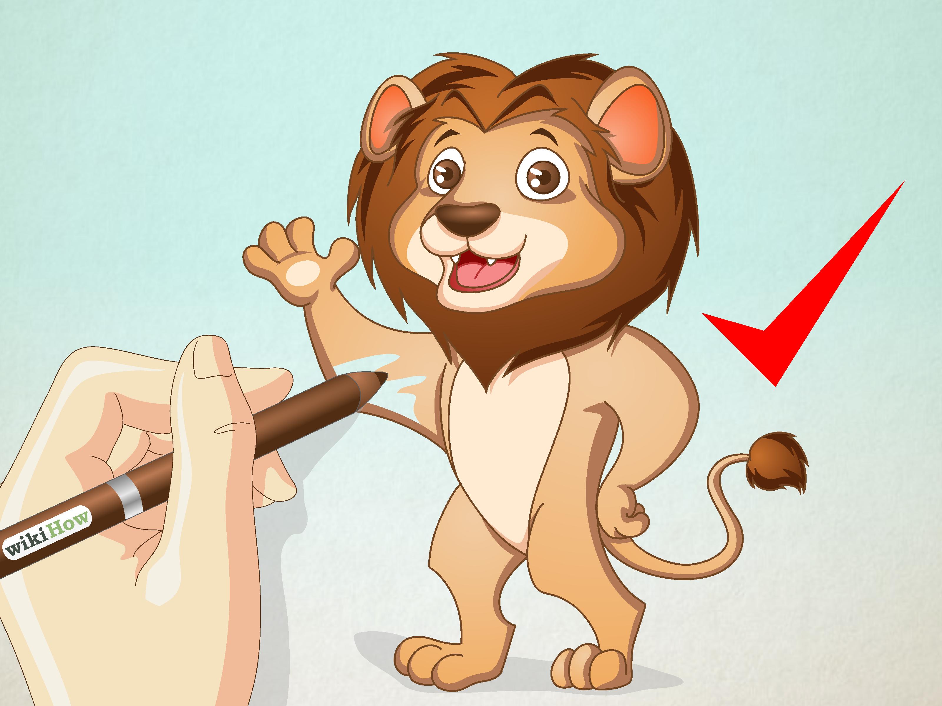 How to draw a cartoon lion st with pictures wikihow jpg