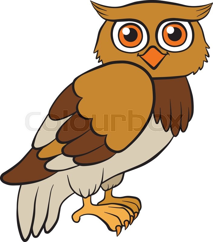 cartoon owl Cartoon birds for kids little cute owl smiles stock vector jpg