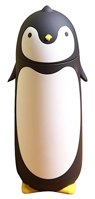 cartoon penguin Chezmax penguin cartoon water bottle for kids glass 0oz jpg