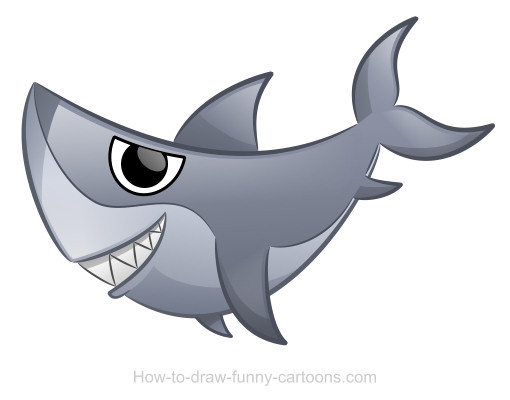 cartoon shark Sharks can be cute and fun to draw learn how a nice jpg
