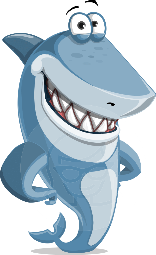 cartoon shark Vector shark cartoon character sharko polo graphicmama png