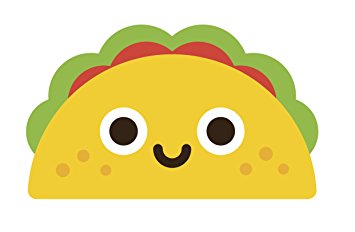 cartoon taco Mexican food cartoon emoji vinyl decal sticker 4 jpg
