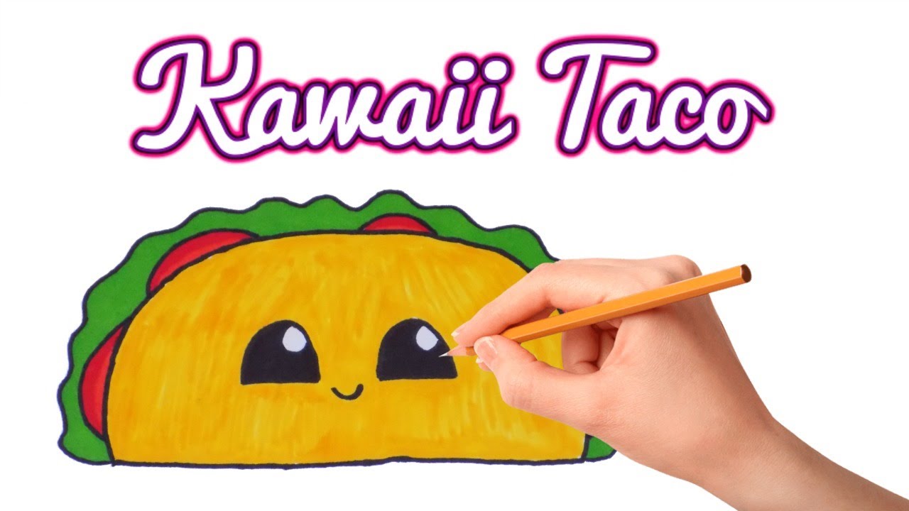 How to draw a cute cartoon taco easy kawaii stuff jpg