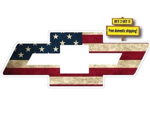 chevy logo Chevy bow tie symbol logo american flag imposed decal sticker jpg