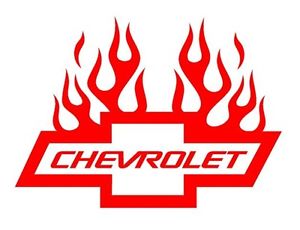 chevy logo Chevy chevrolet race flames flaming racing logo vinyl decal jpg