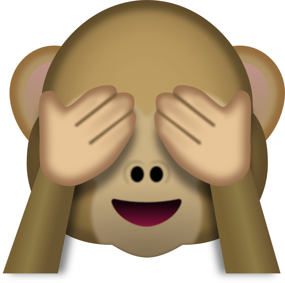 Monkey face emoji transparent stick png