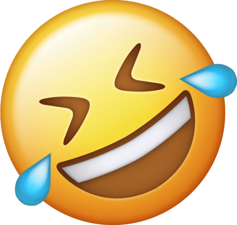 New tears of joy emoji transparent background png