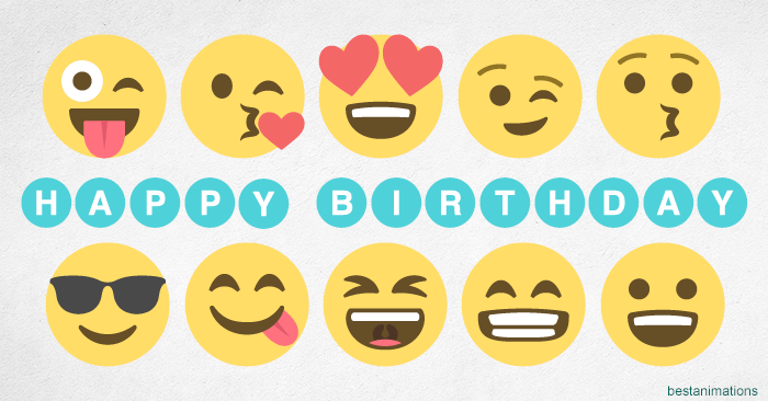 happy birthday gif Happy birthday emoji cards to share with friends gif 2